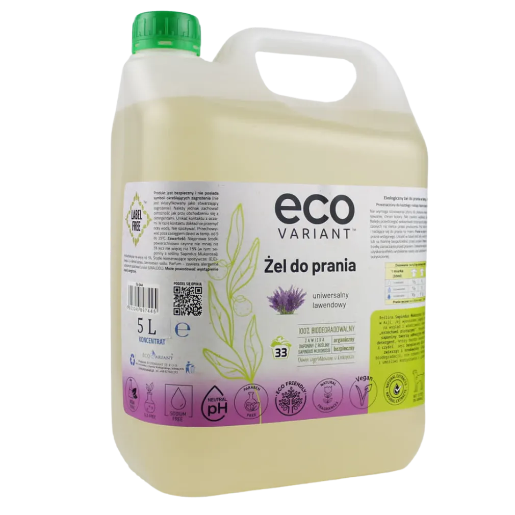 Organiczny żel do prania uniwersalny lawendowy 5L 165 prań