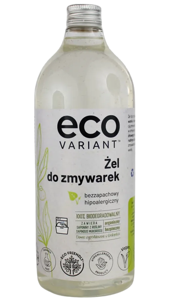 Organiczny żel do zmywarek hipoalergiczny zero waste 1L 40 cykli