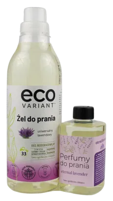 Organiczny żel do prania uniwersalny lawendowy 1L 33 prania + perfumy lawendowe 300ml