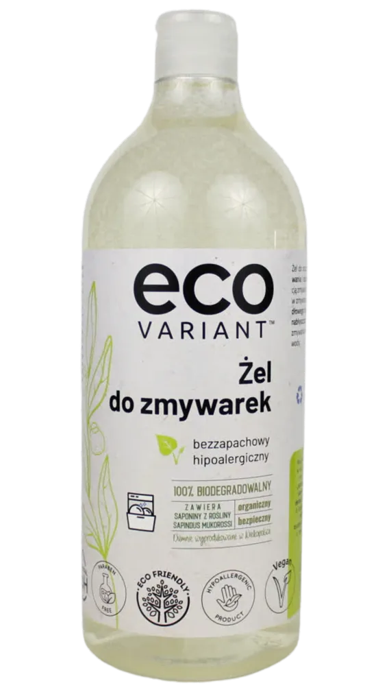 Organiczny żel do zmywarek hipoalergiczny 1L 40 cykli