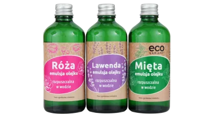 Lawenda róża mięta mikroemulsje olejków rozpuszczalne w wodzie 3x100ml