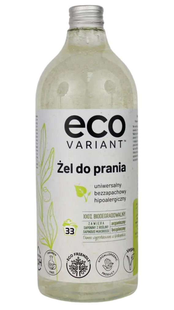 Organiczny żel do prania uniwersalny hipoalergiczny zero waste 1L 33 prania